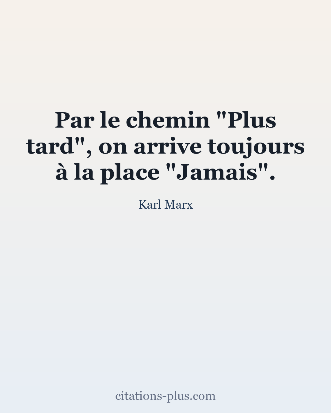 Carte Premium clair — Karl Marx