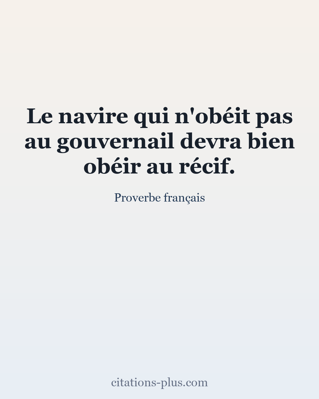 Carte Premium clair — Proverbe français