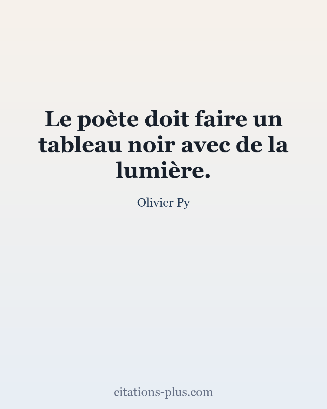 Carte Premium clair — Olivier Py