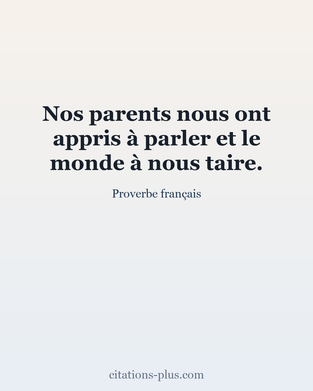 Carte Premium clair — Proverbe français