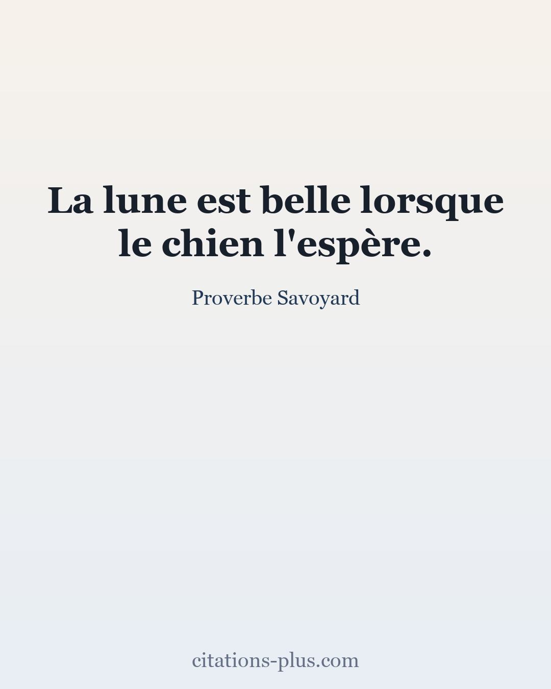 Carte Premium clair — Proverbe Savoyard