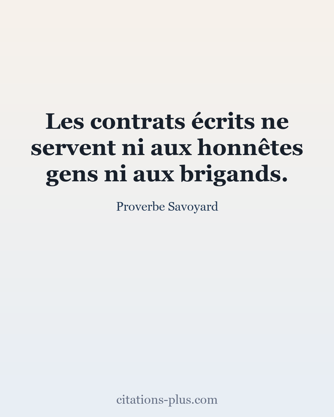 Carte Premium clair — Proverbe Savoyard