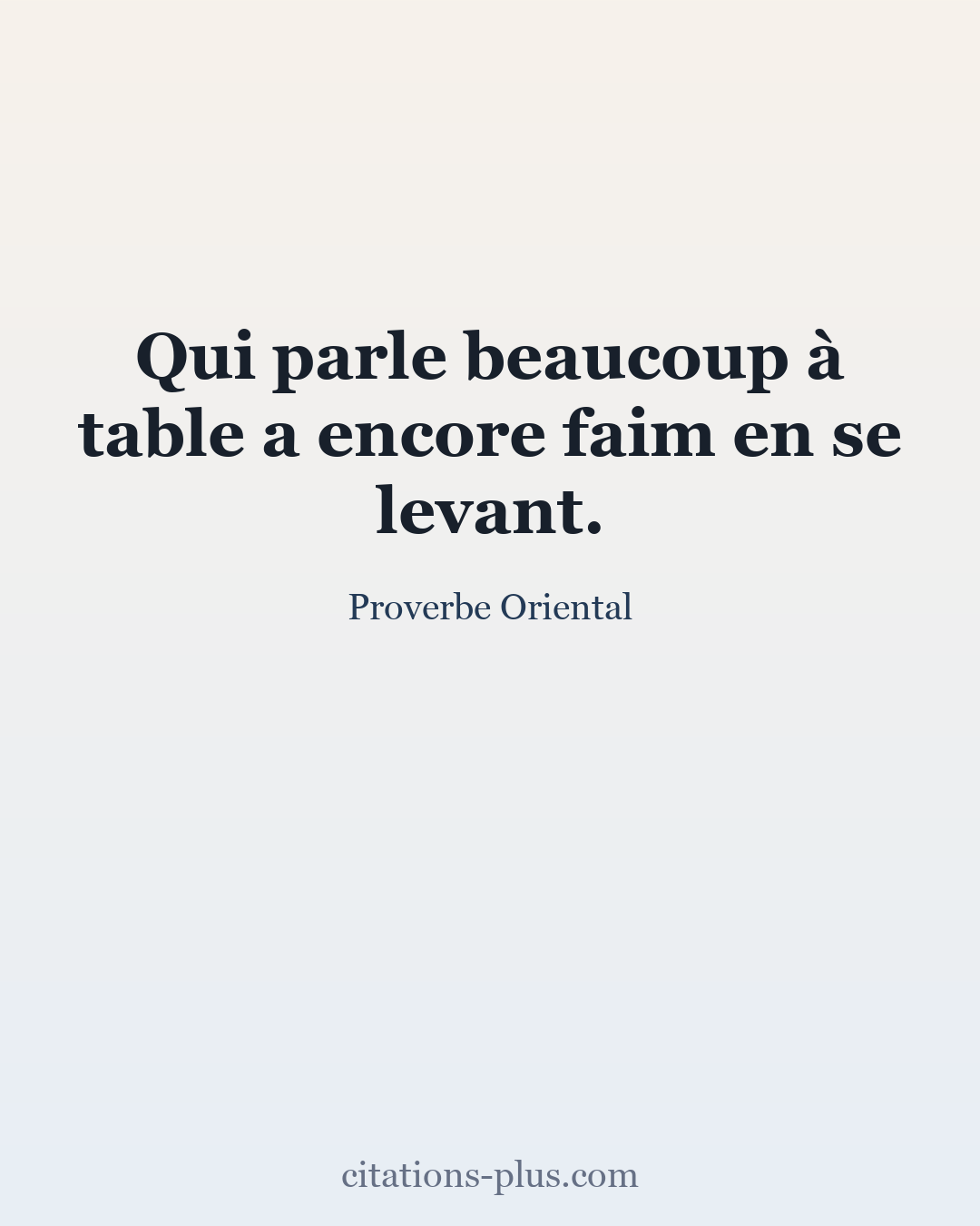 Carte Premium clair — Proverbes orientaux