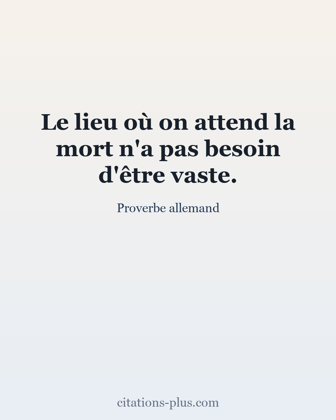 Carte Premium clair — Proverbe allemand