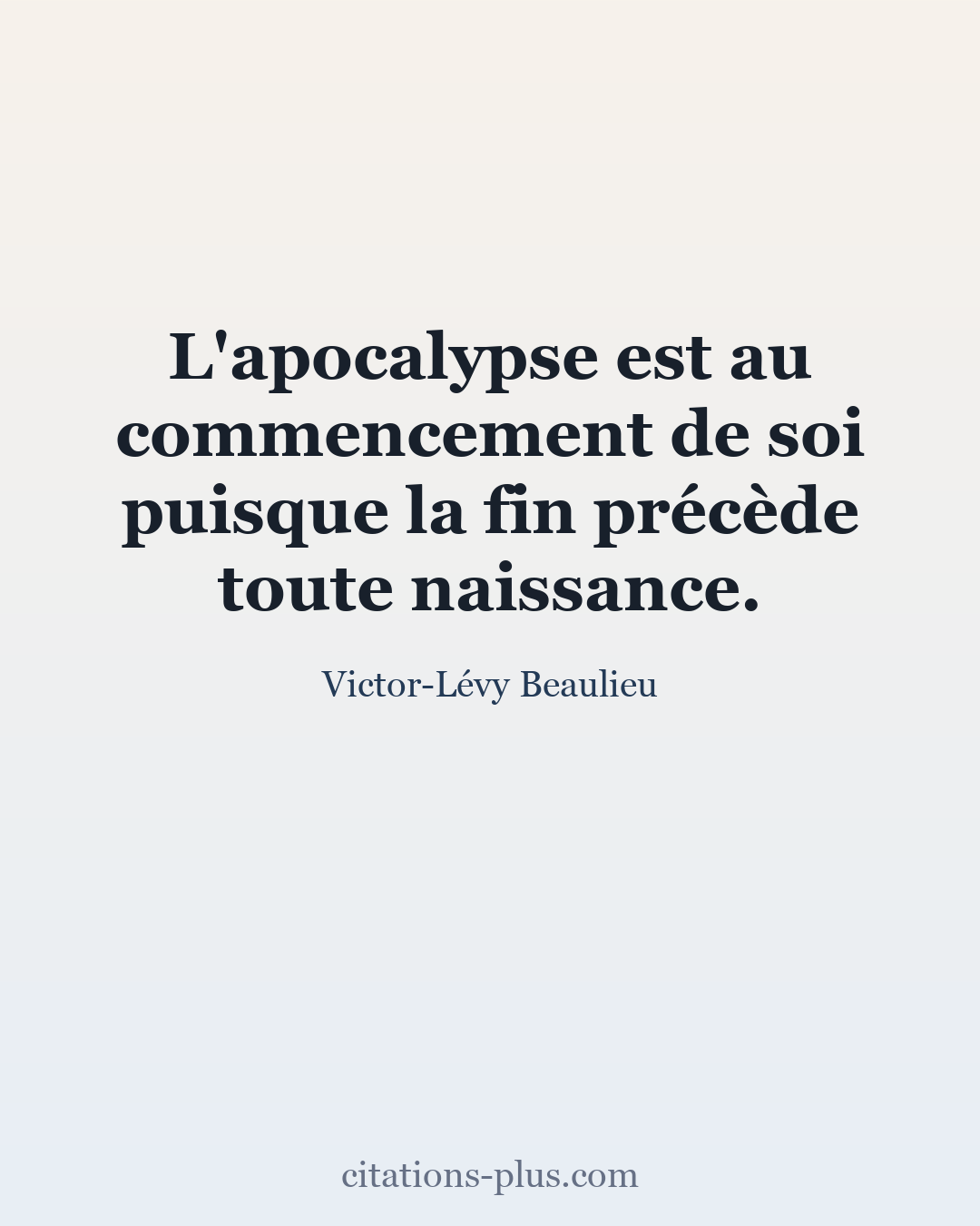 Carte Premium clair — Victor-Lévy Beaulieu