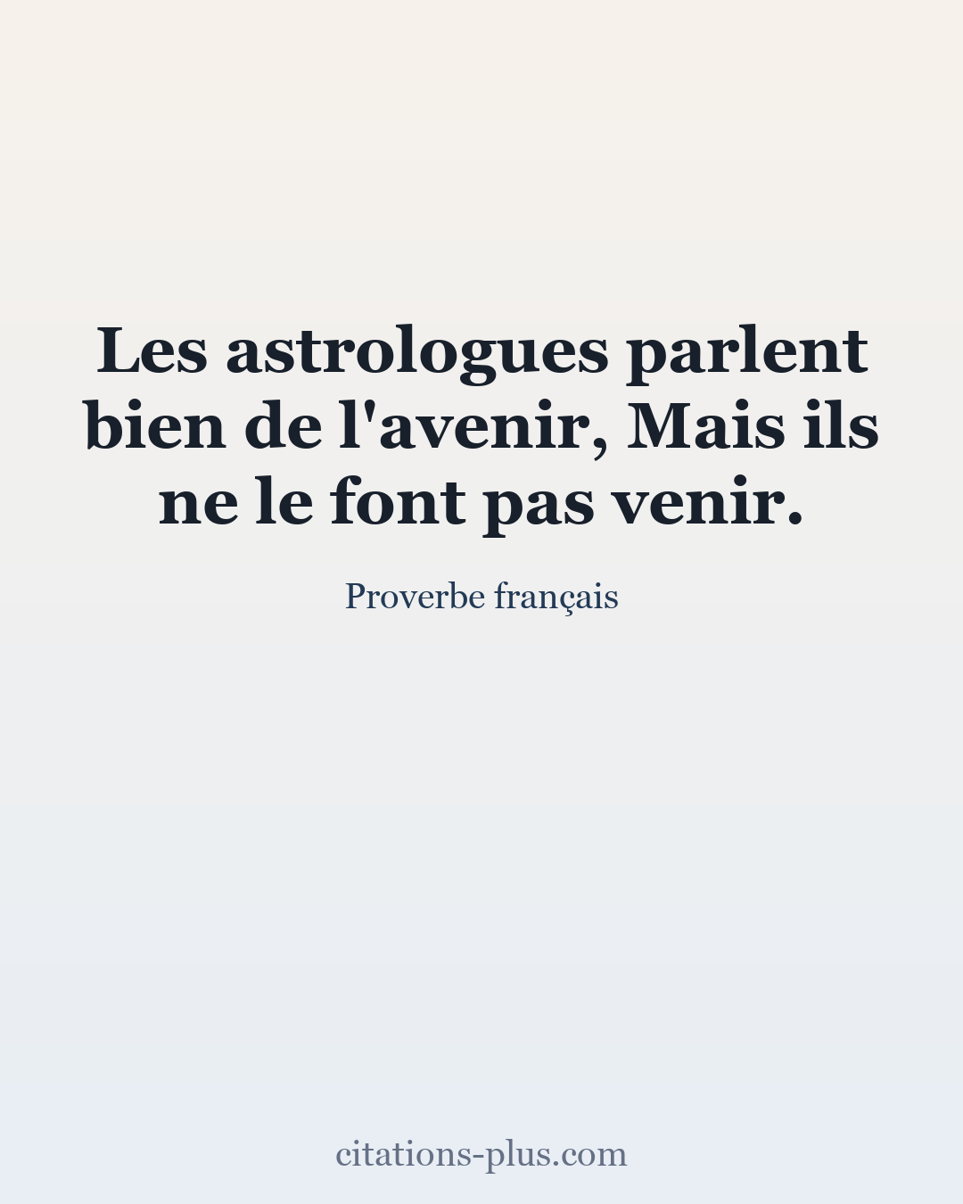 Carte Premium clair — Proverbe français