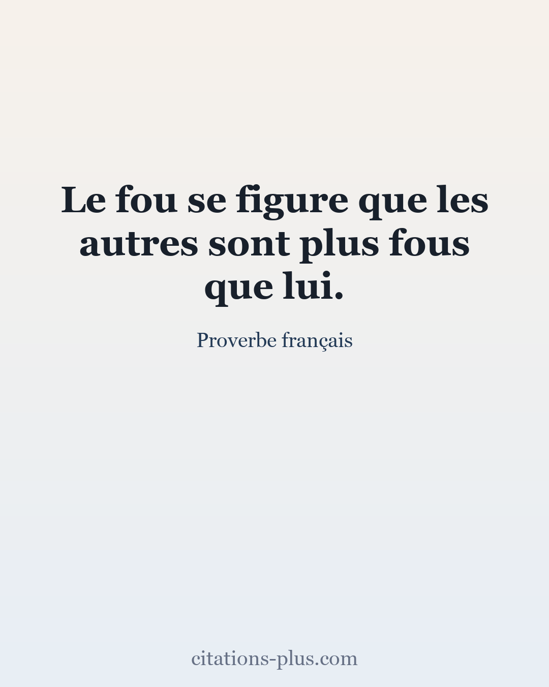 Carte Premium clair — Proverbe français