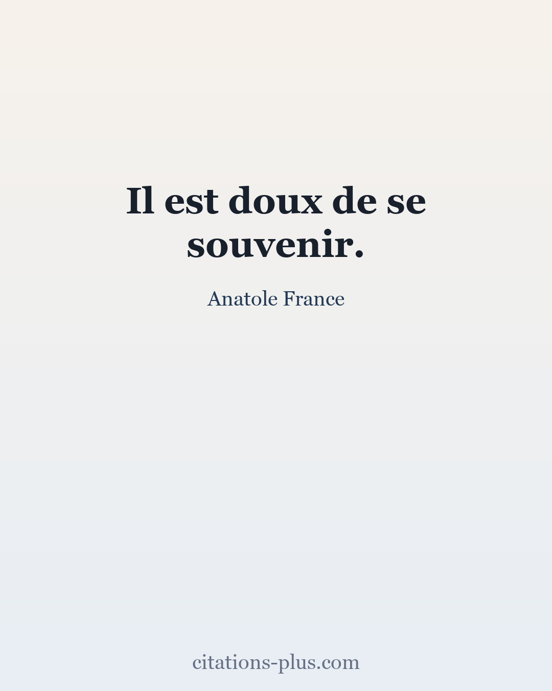 Carte Premium clair — Anatole France