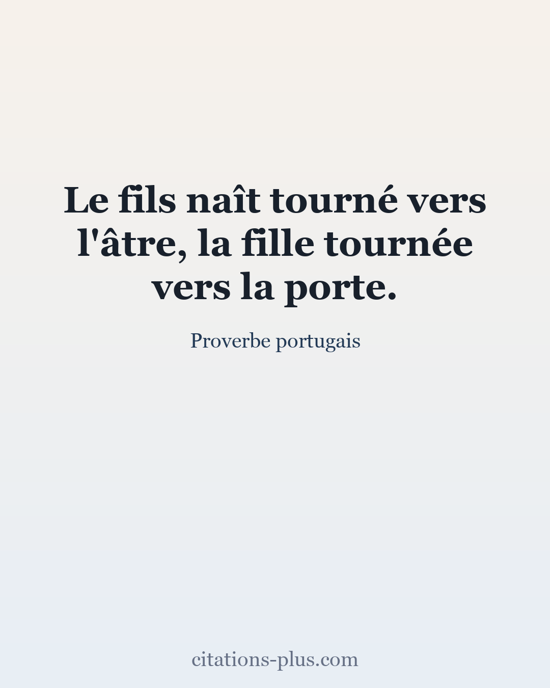 Carte Premium clair — Proverbe portugais