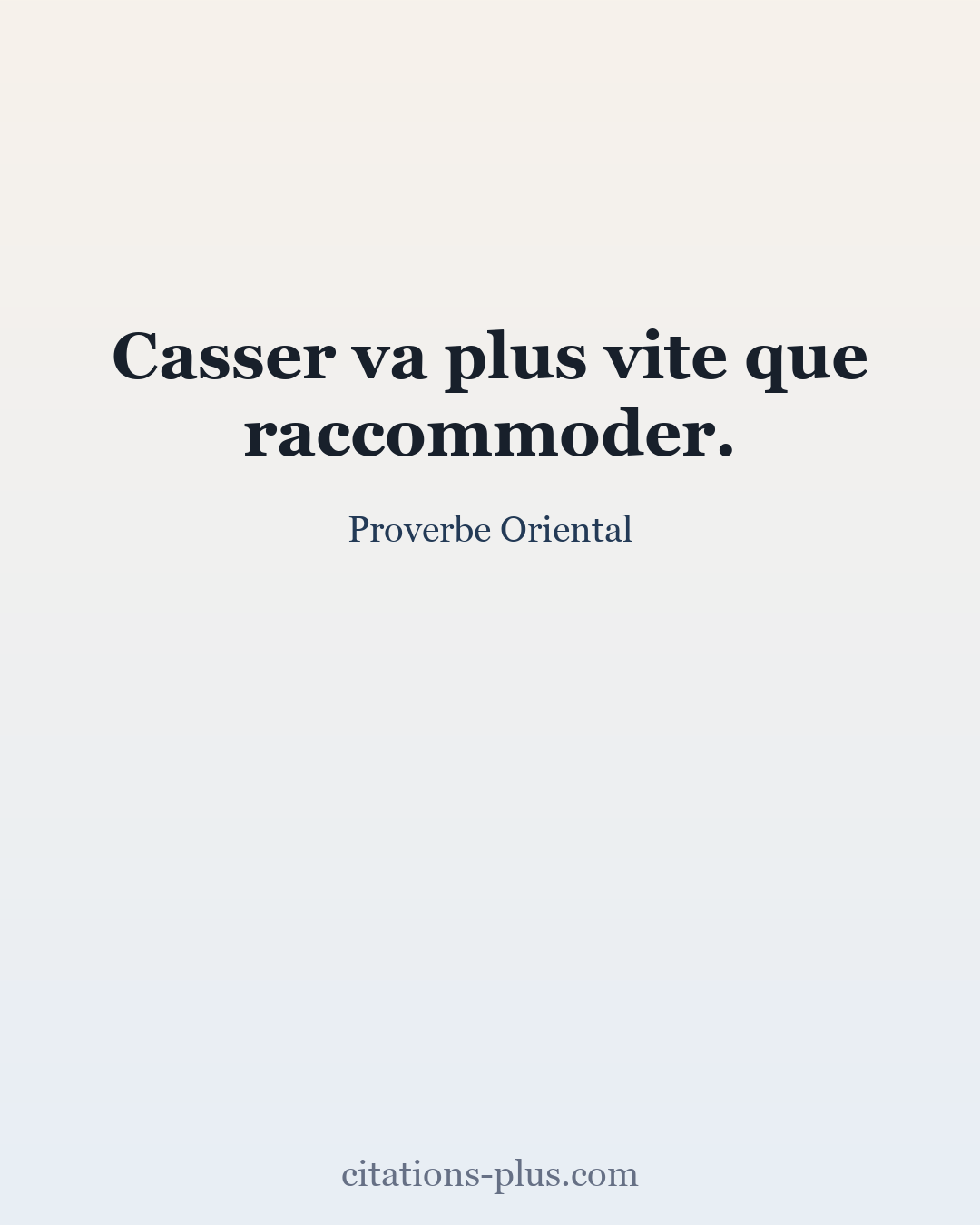 Carte Premium clair — Proverbes orientaux