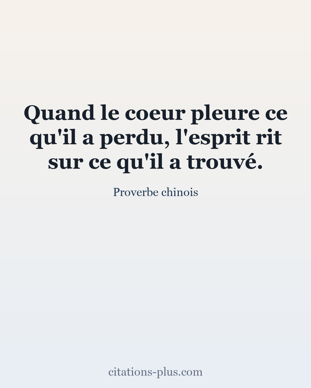 Carte Premium clair — Proverbe chinois