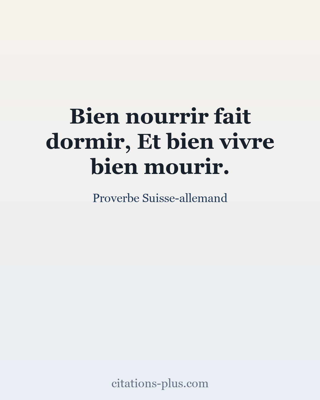 Carte Premium clair — Proverbe Suisse-allemand