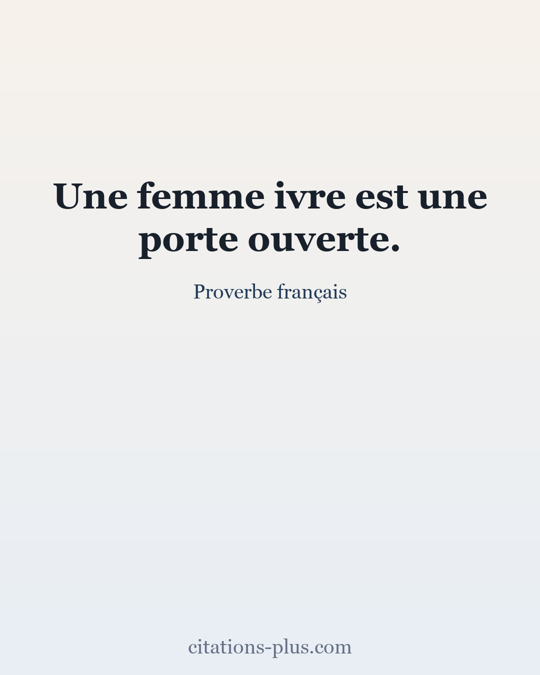 Carte Premium clair — Proverbe français