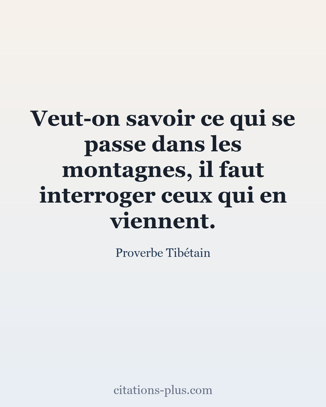 Carte Premium clair — Proverbe Tibétain