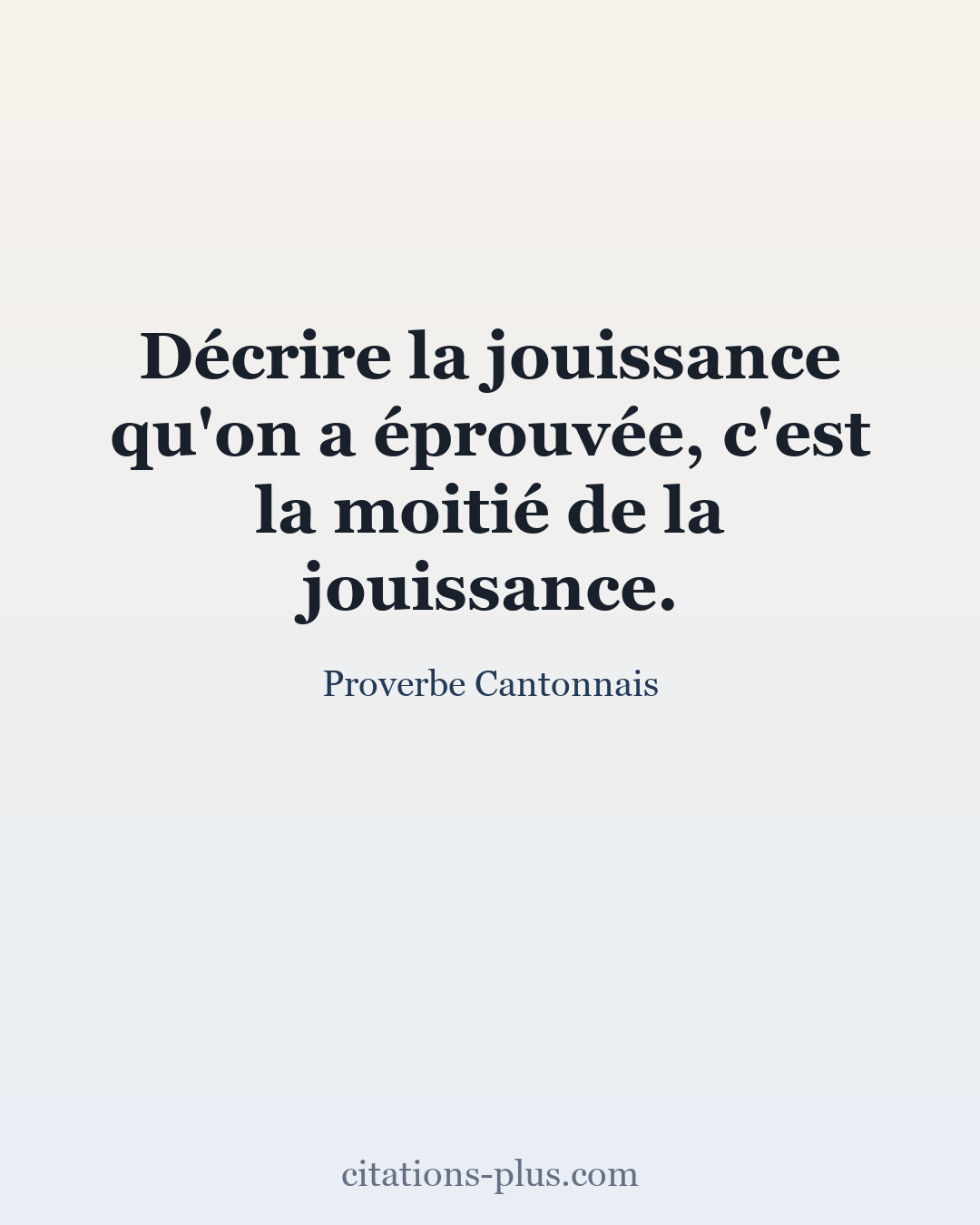 Carte Premium clair — Proverbe Cantonnais