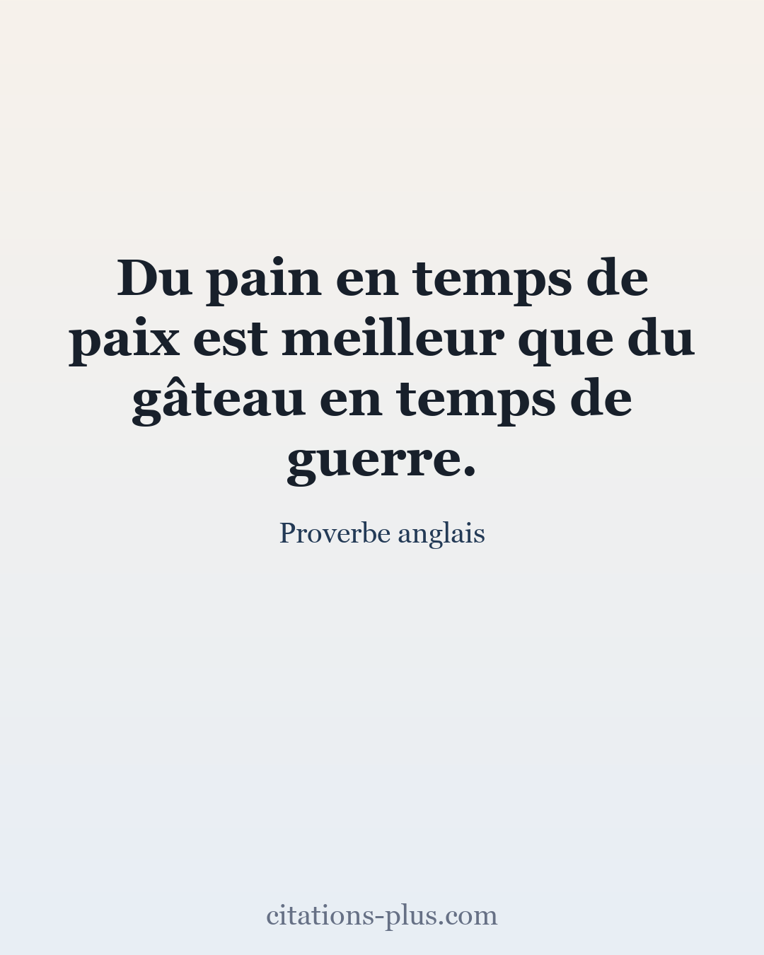 Carte Premium clair — Proverbe anglais
