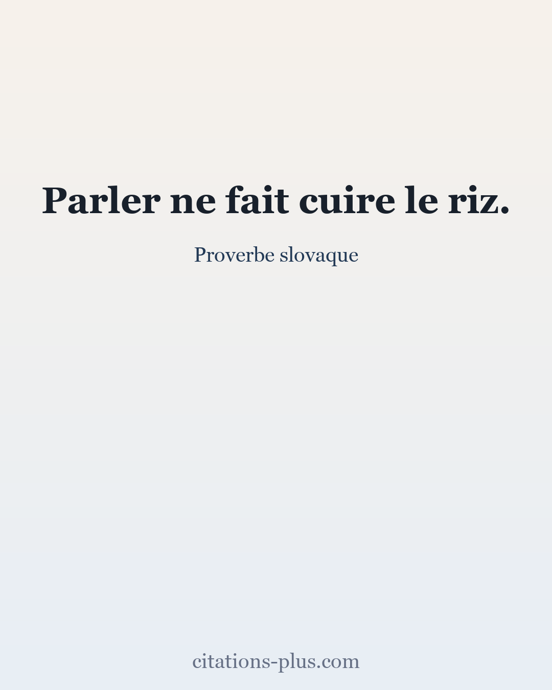 Carte Premium clair — Proverbe slovaque