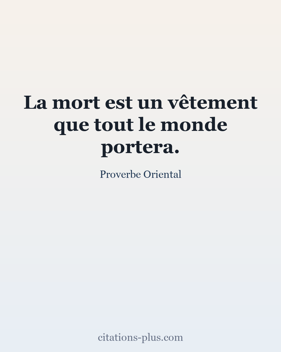 Carte Premium clair — Proverbes orientaux