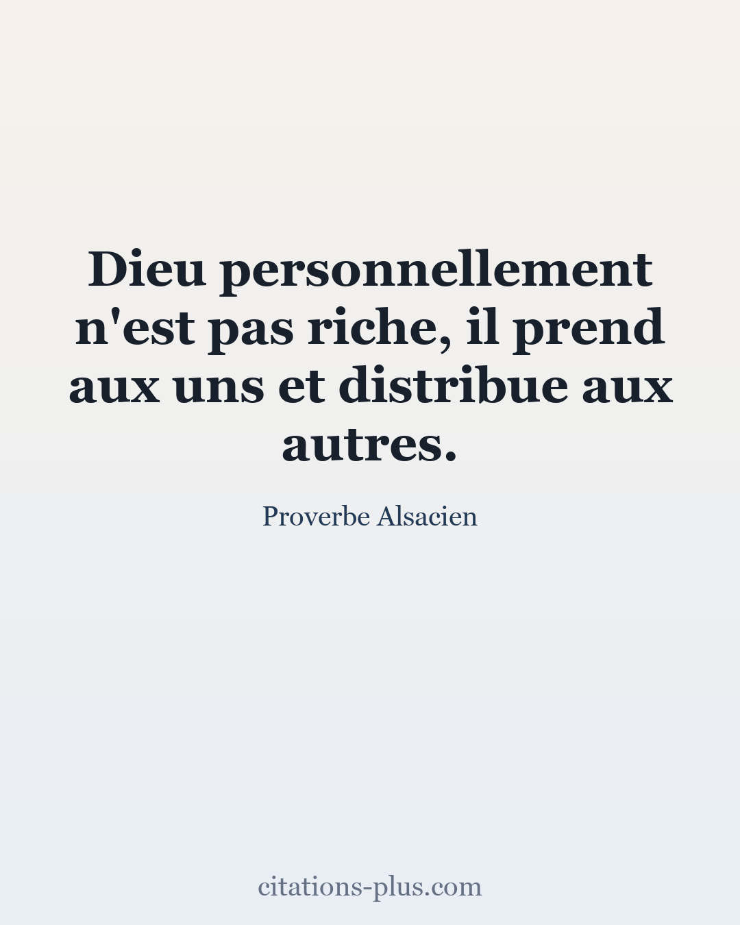Carte Premium clair — Proverbe Alsacien