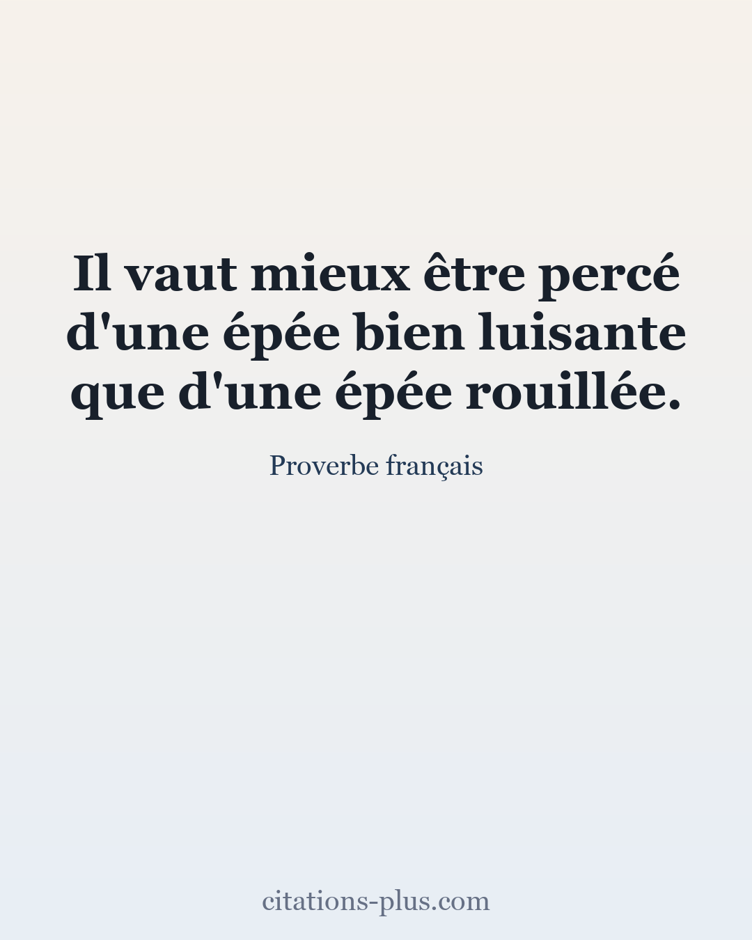 Carte Premium clair — Proverbe français