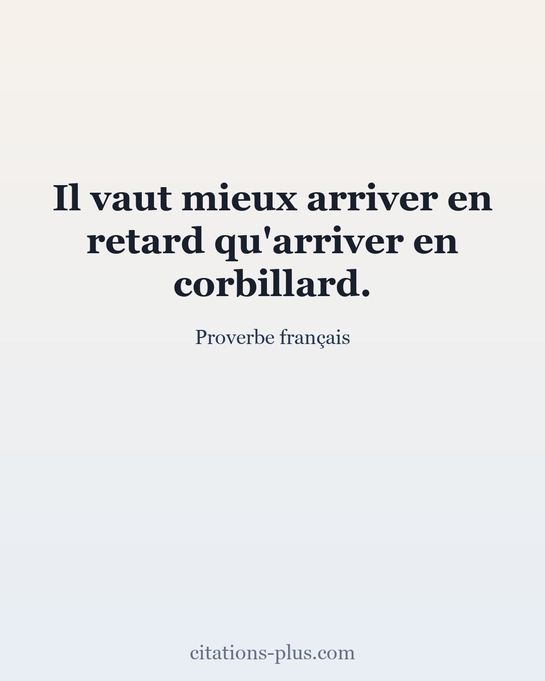 Carte Premium clair — Proverbe français