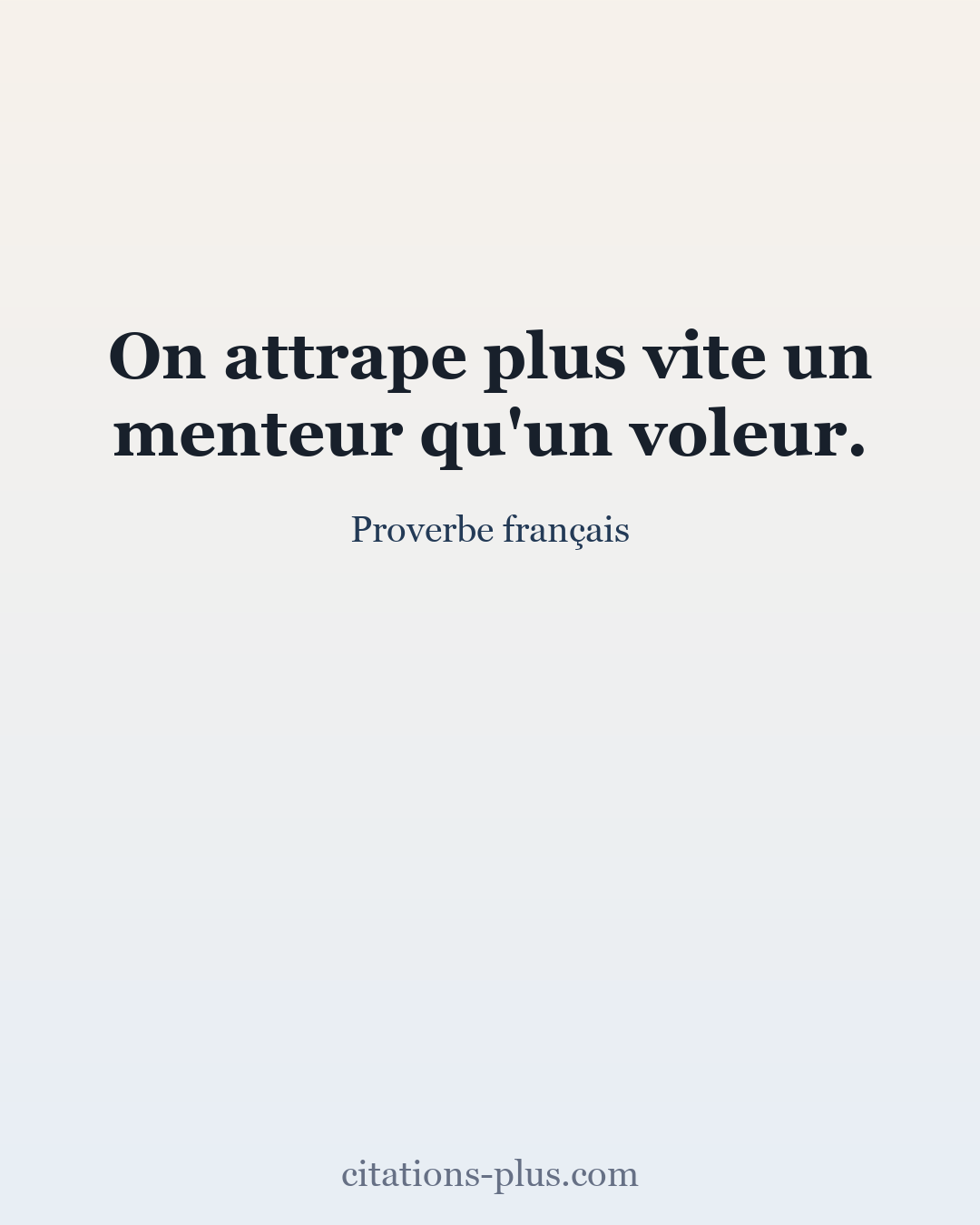 Carte Premium clair — Proverbe français