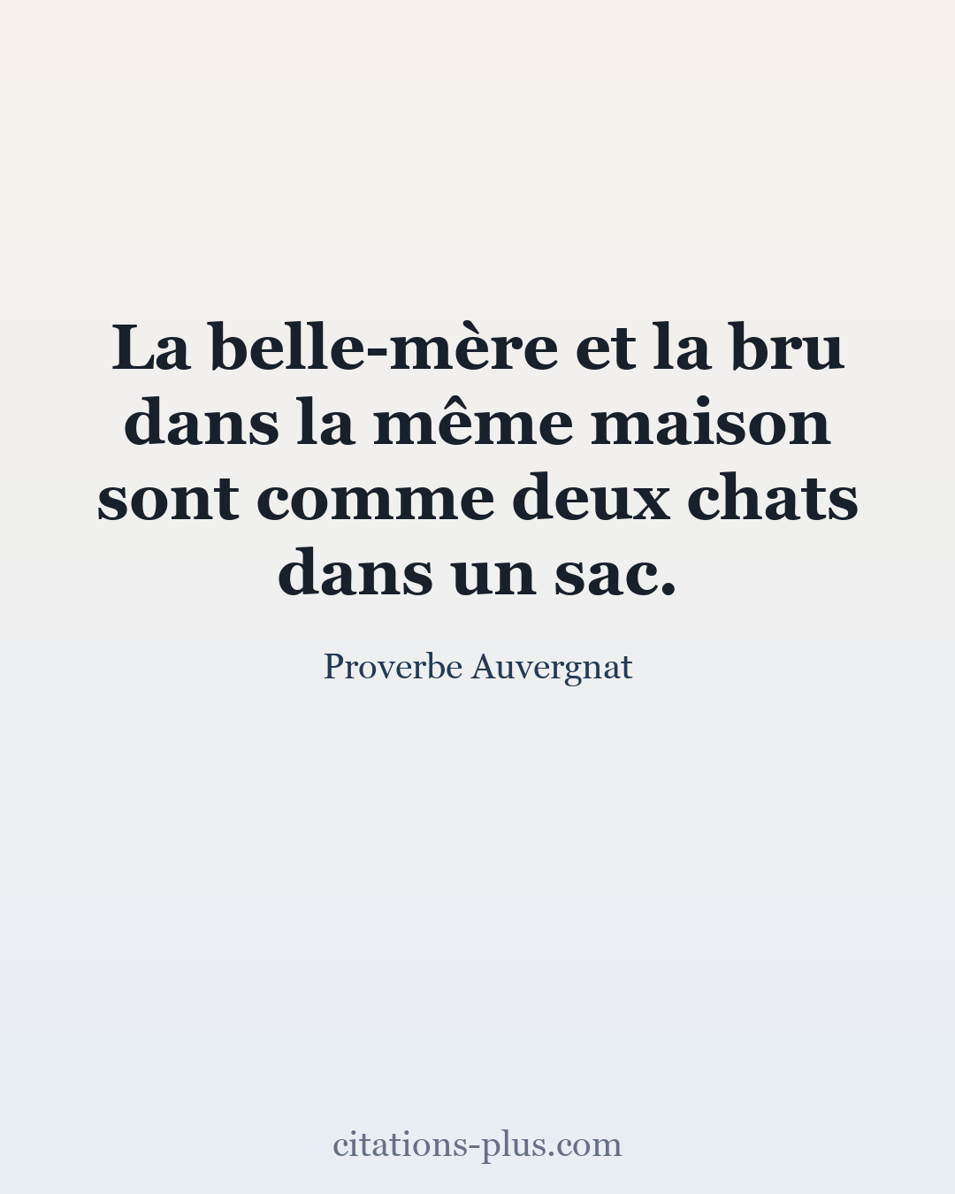 Carte Premium clair — Proverbe Auvergnat