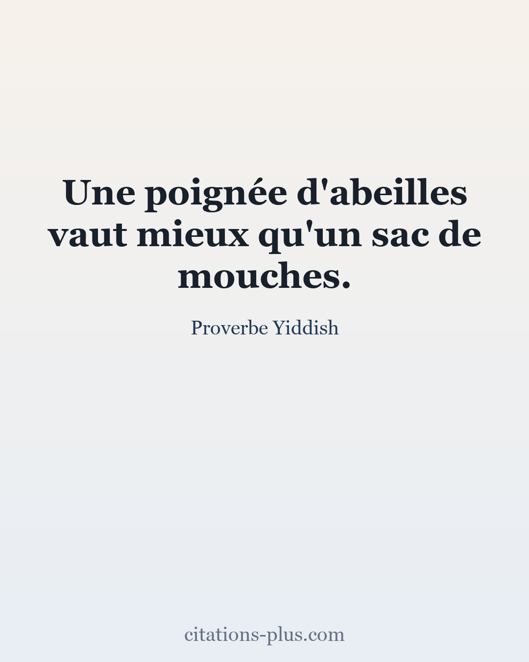 Carte Premium clair — Proverbe Yiddish