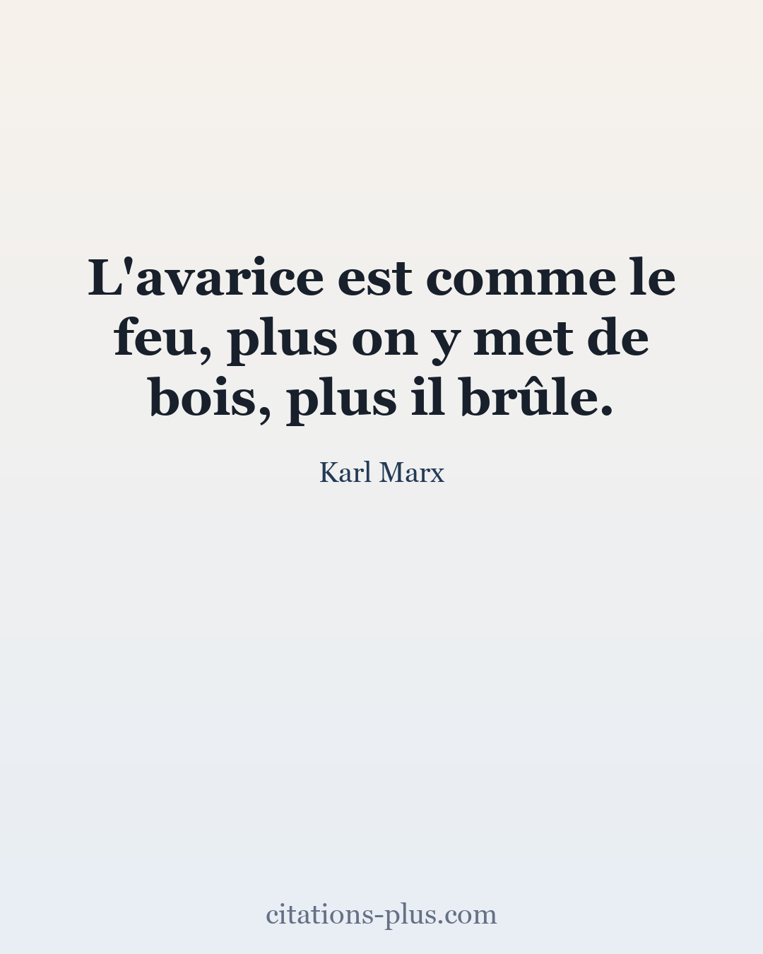 Carte Premium clair — Karl Marx