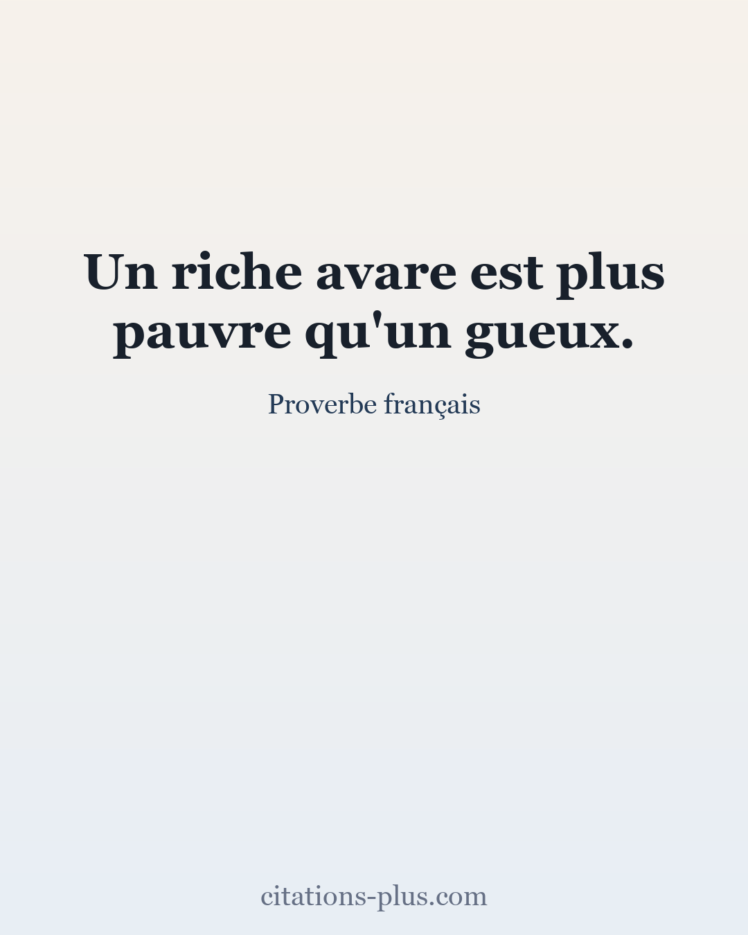 Carte Premium clair — Proverbe français