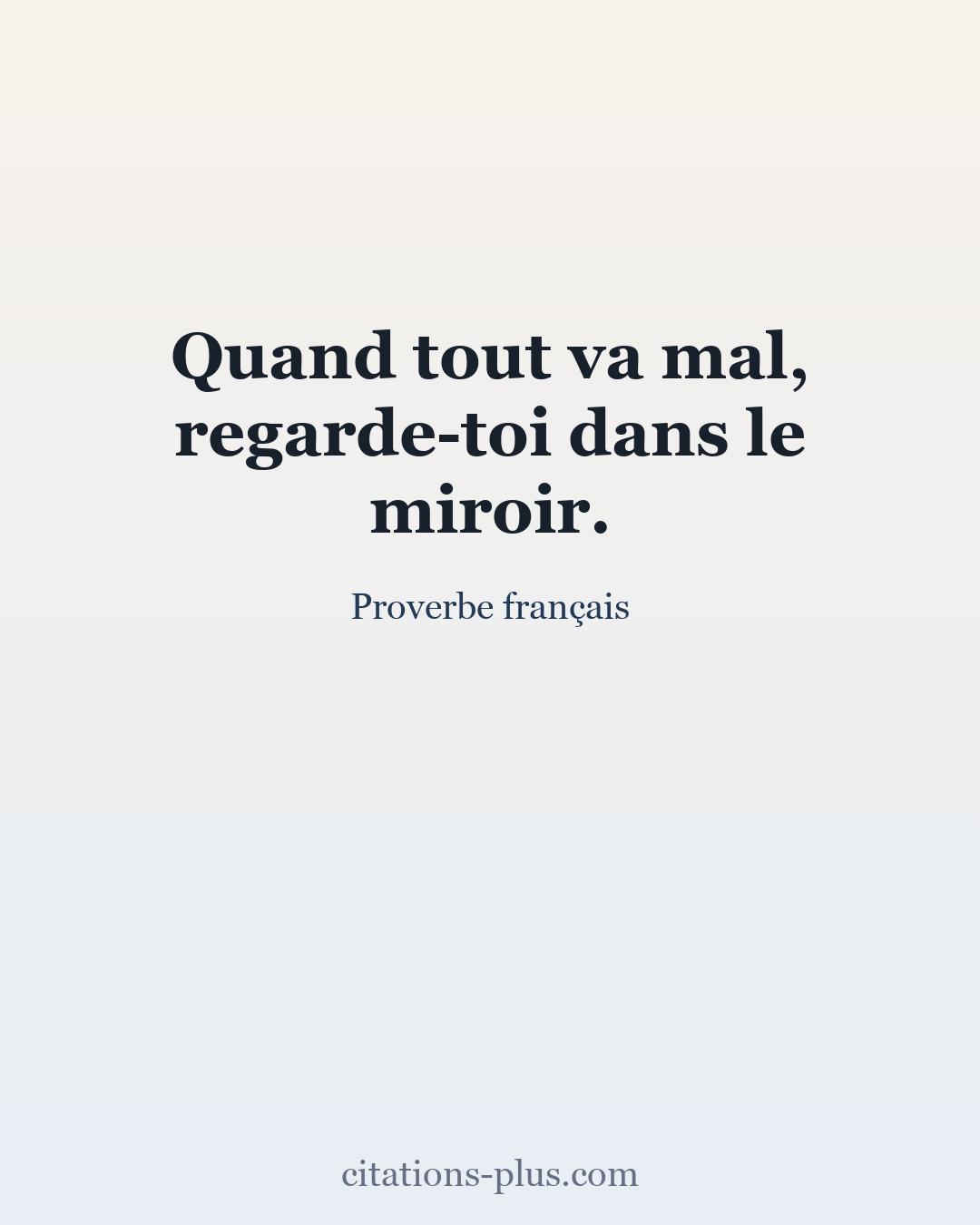 Carte Premium clair — Proverbe français