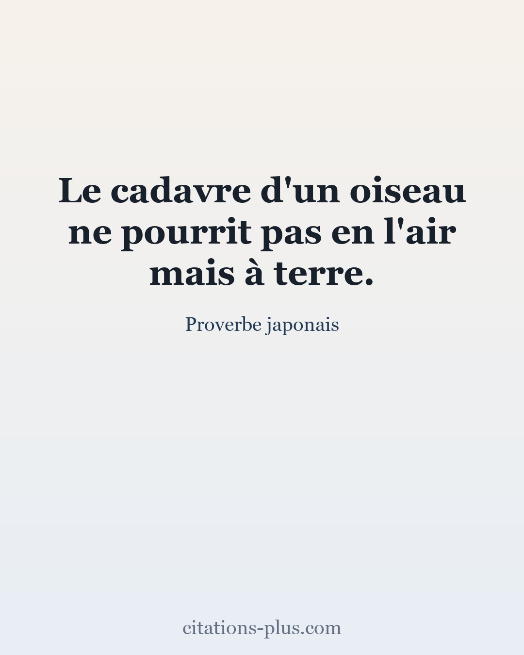 Carte Premium clair — Proverbe japonais
