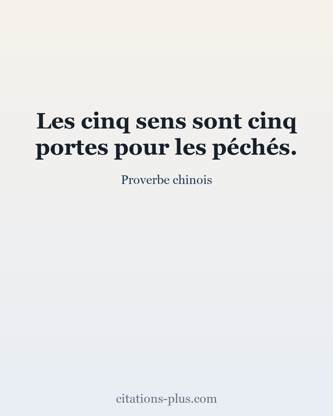 Carte Premium clair — Proverbe chinois