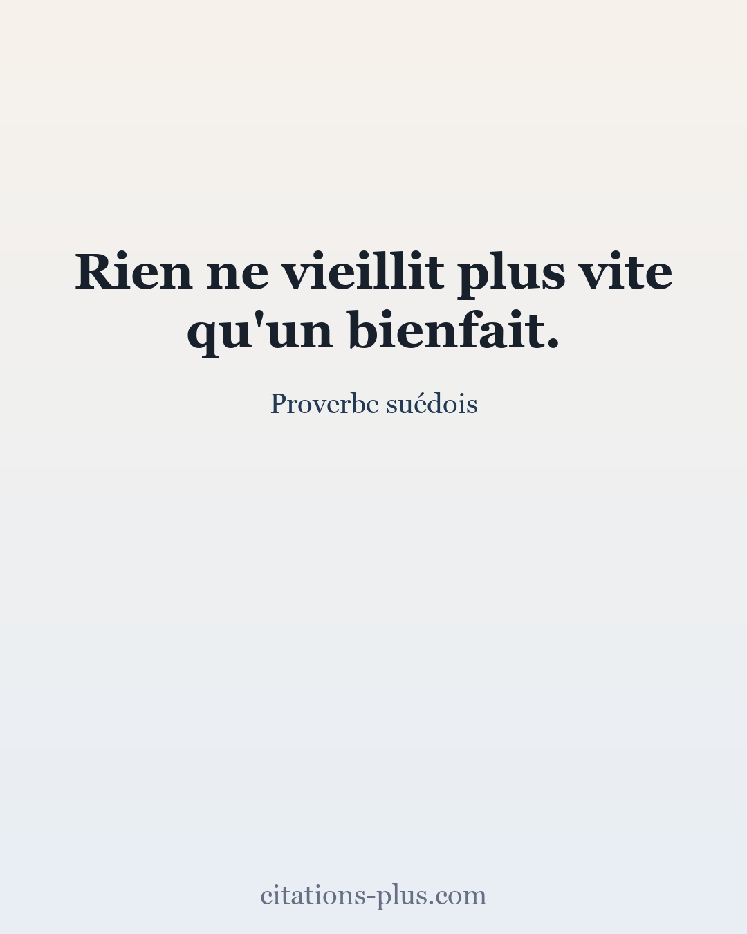 Carte Premium clair — Proverbe suédois