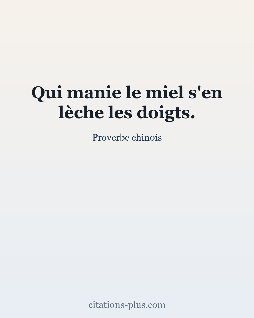 Carte Premium clair — Proverbe chinois