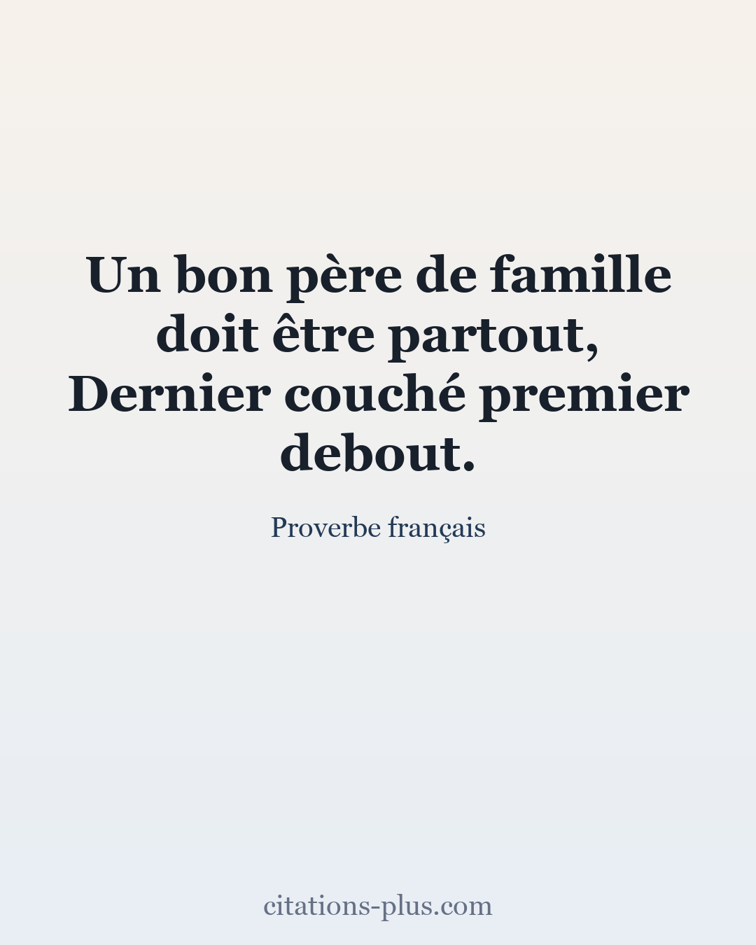Carte Premium clair — Proverbe français
