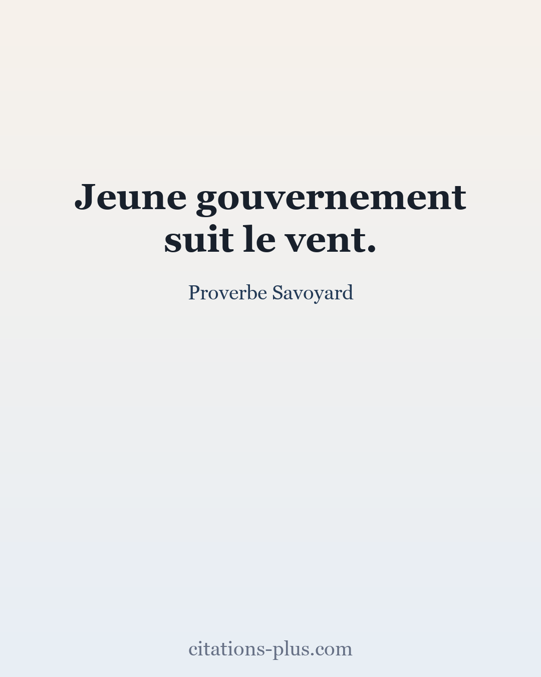 Carte Premium clair — Proverbe Savoyard
