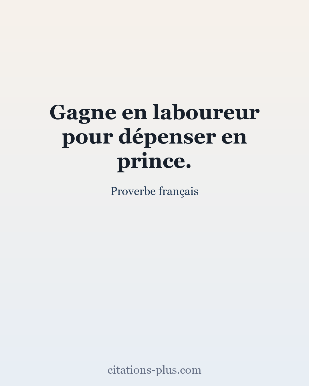 Carte Premium clair — Proverbe français