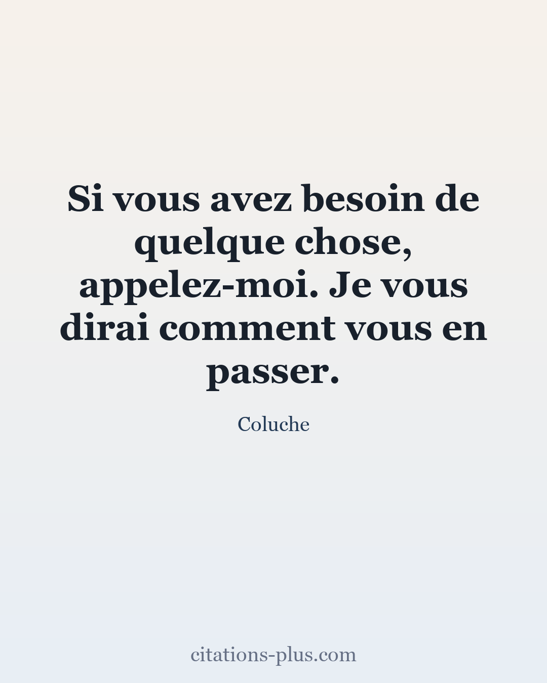 Carte Premium clair — Coluche