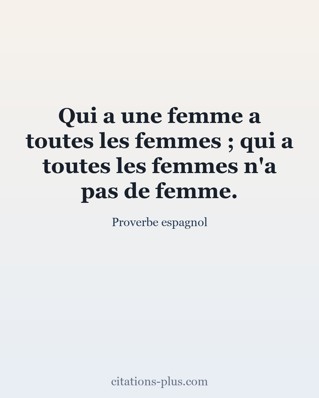 Carte Premium clair — Proverbe espagnol