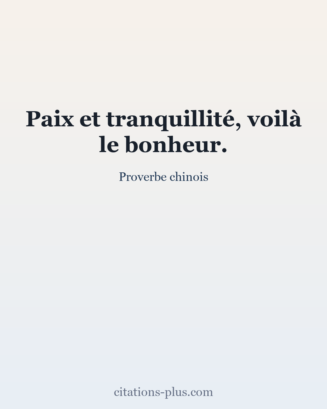 Carte Premium clair — Proverbe chinois