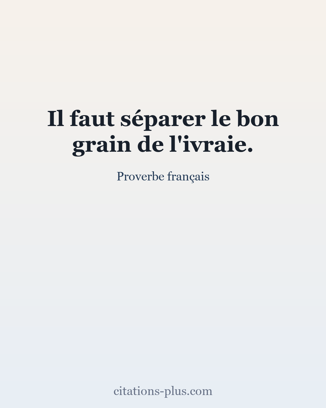 Carte Premium clair — Proverbe français