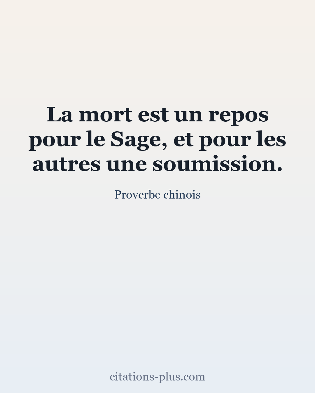 Carte Premium clair — Proverbe chinois