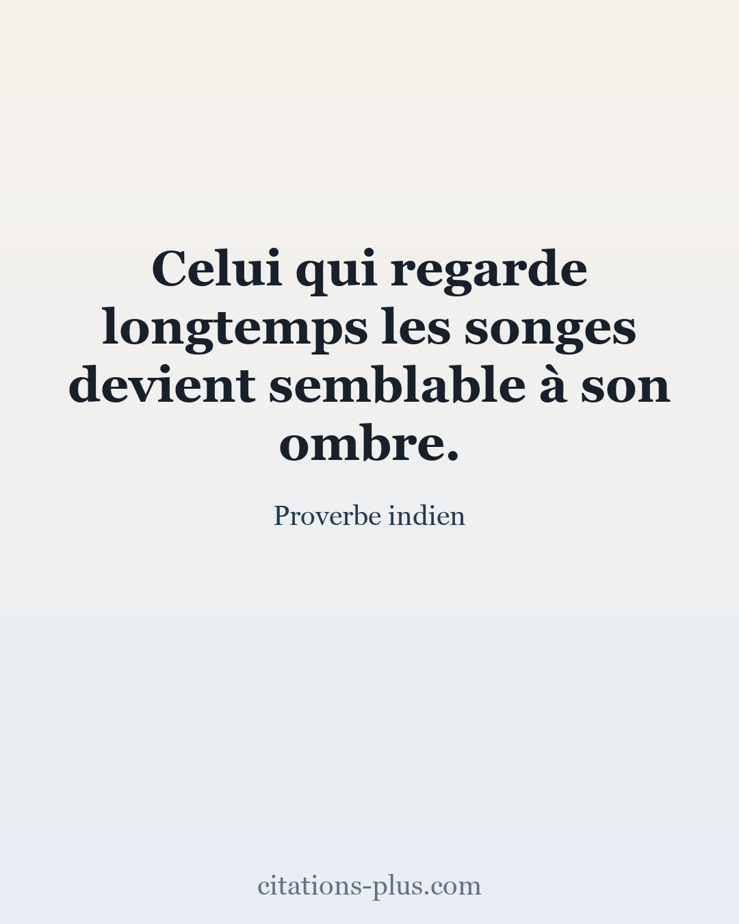 Carte Premium clair — Proverbe indien