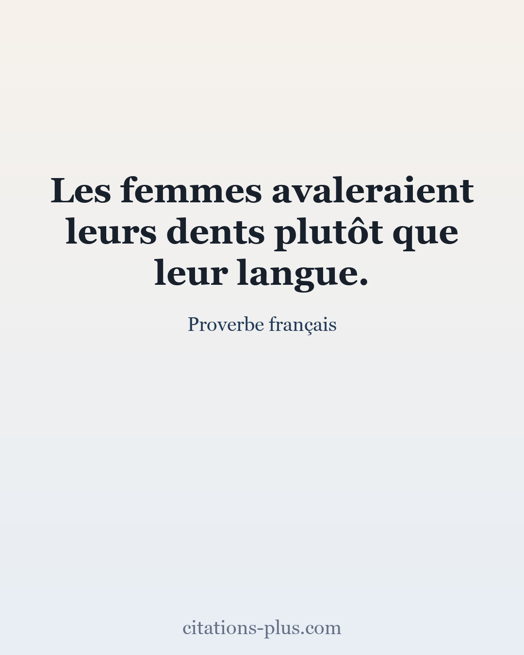 Carte Premium clair — Proverbe français