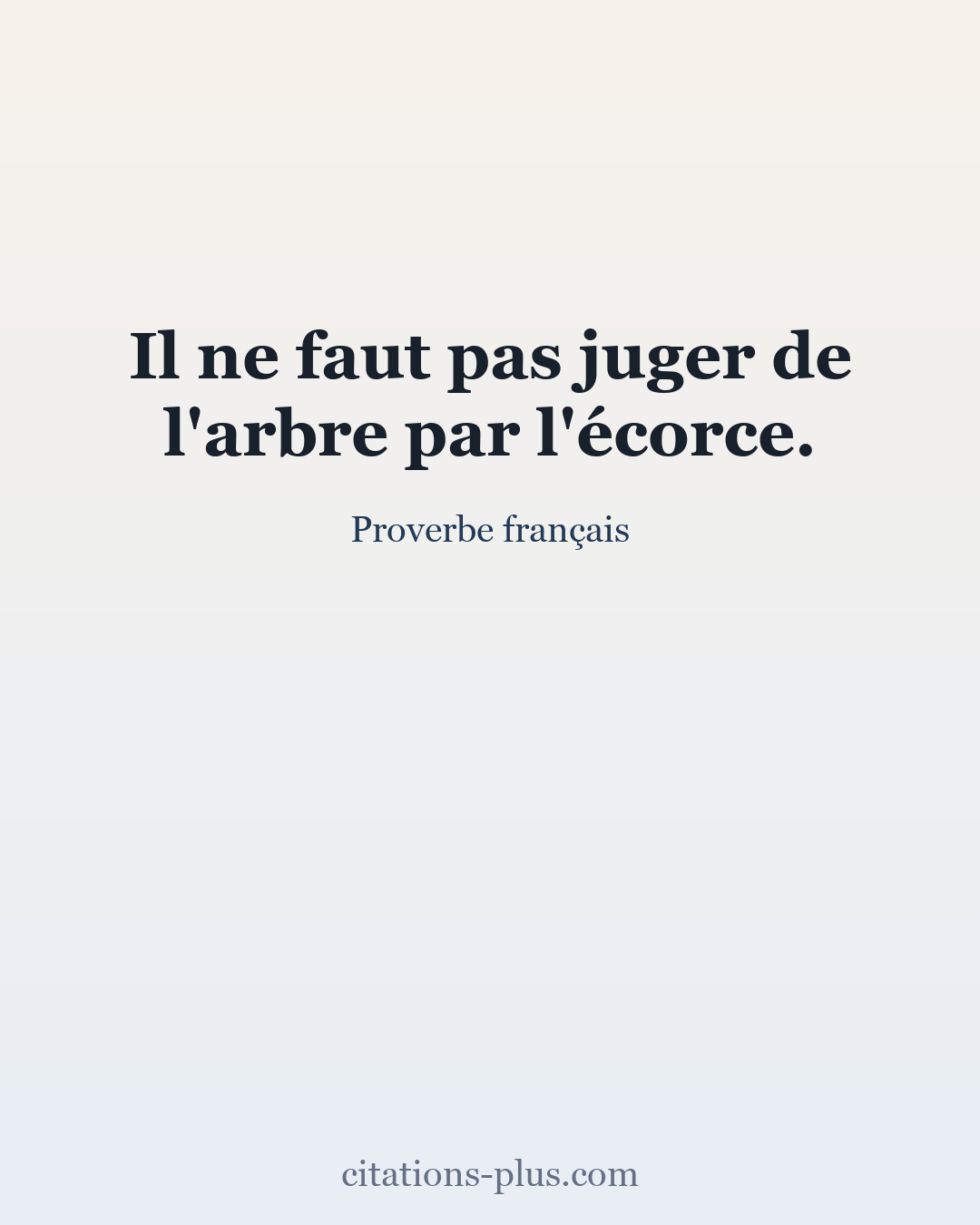 Carte Premium clair — Proverbe français