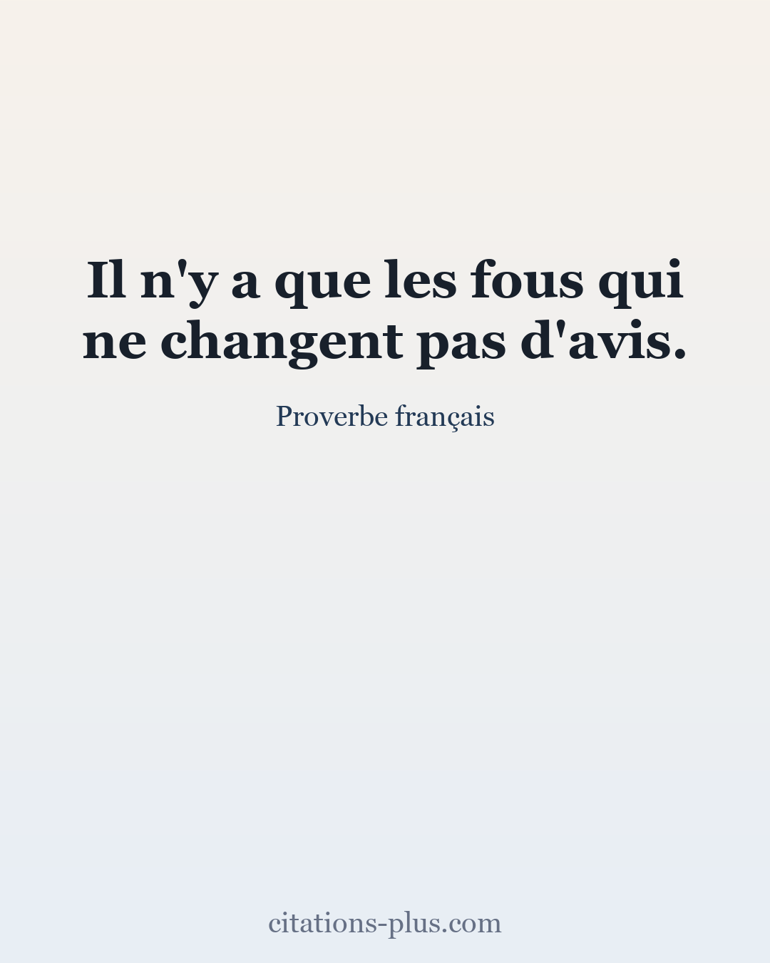 Carte Premium clair — Proverbe français