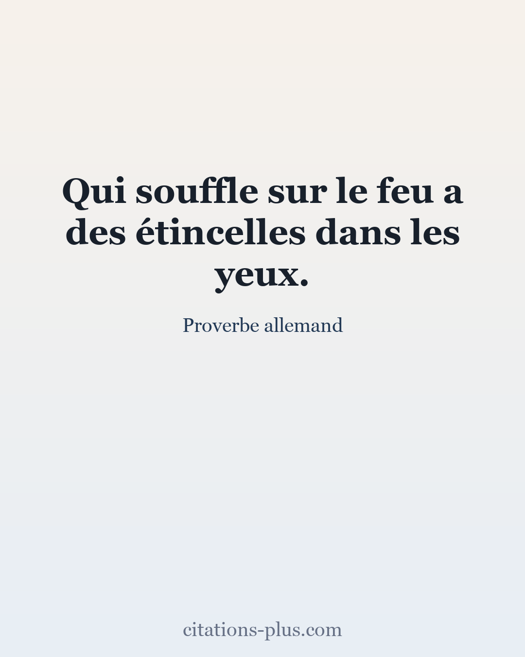 Carte Premium clair — Proverbe allemand