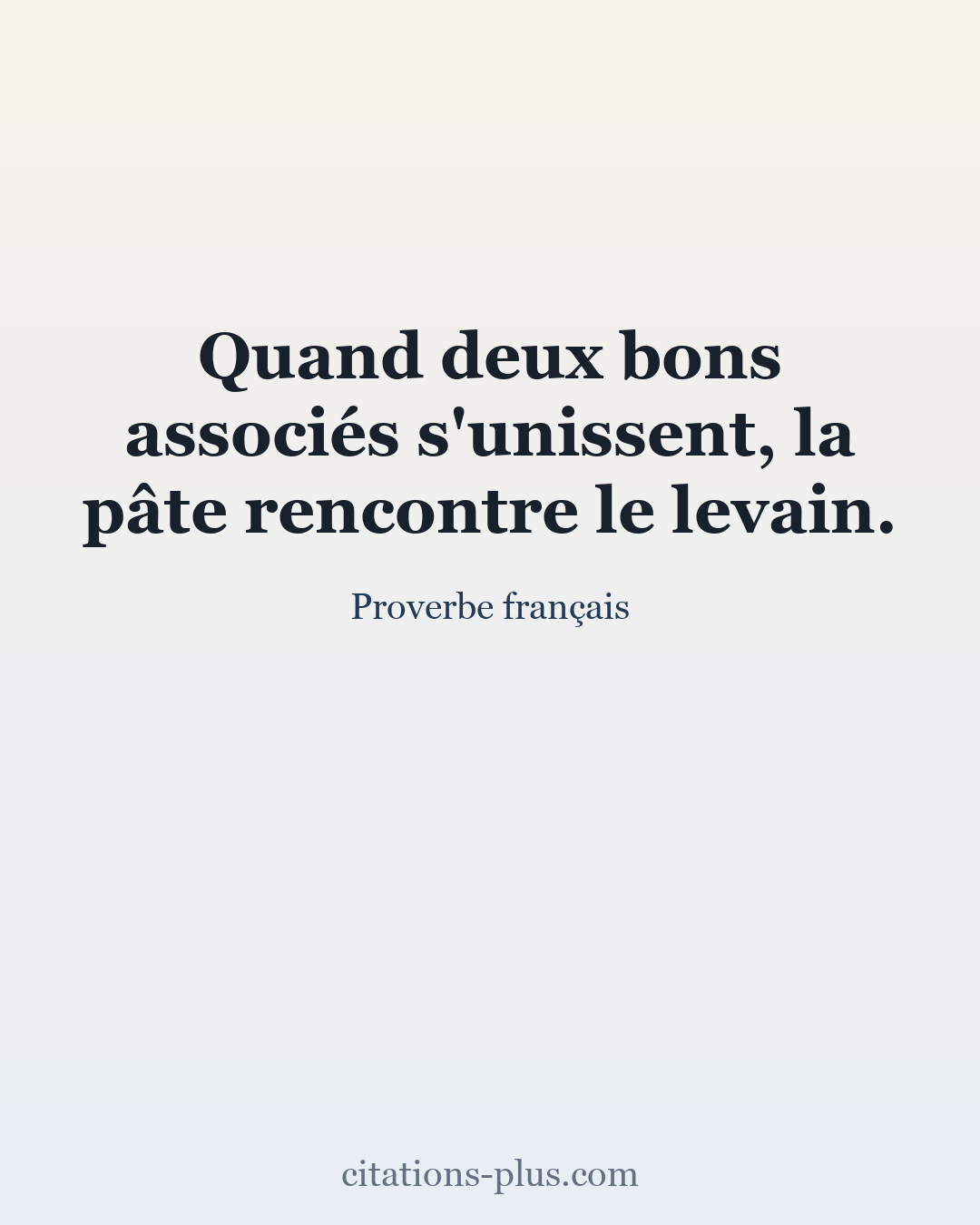 Carte Premium clair — Proverbe français