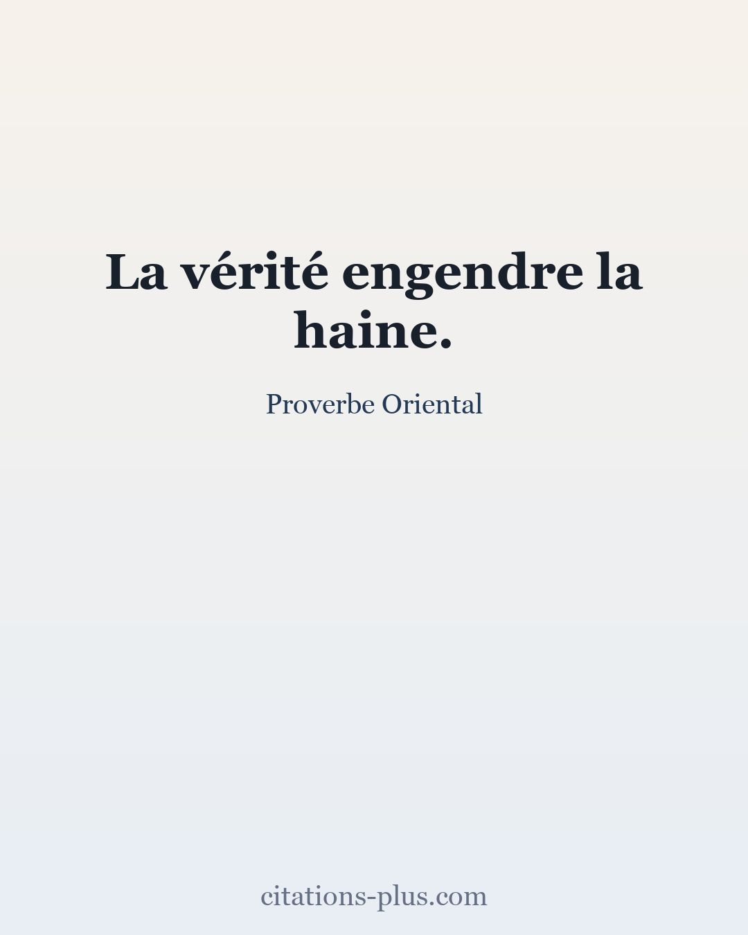 Carte Premium clair — Proverbes orientaux